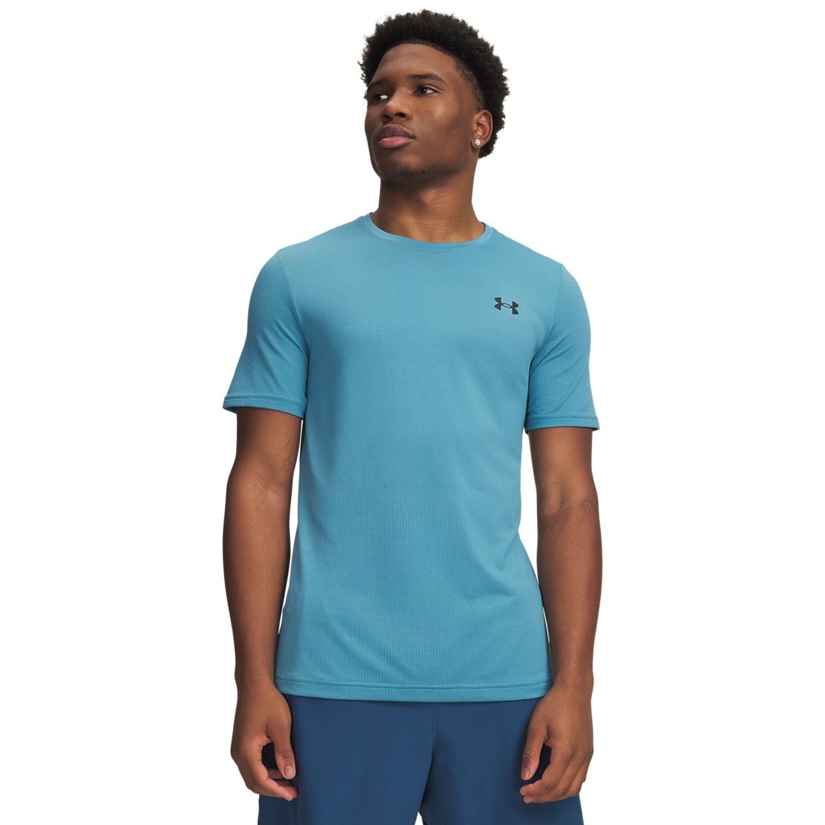 Męska koszulka treningowa Under Armour UA Vanish Elite Seamless SS - niebieska