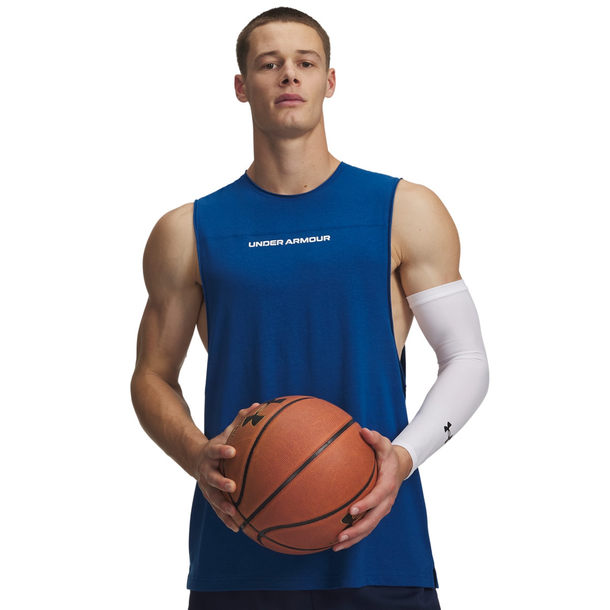Męski top treningowy Under Armour UA Hoops Training Tank - niebieska