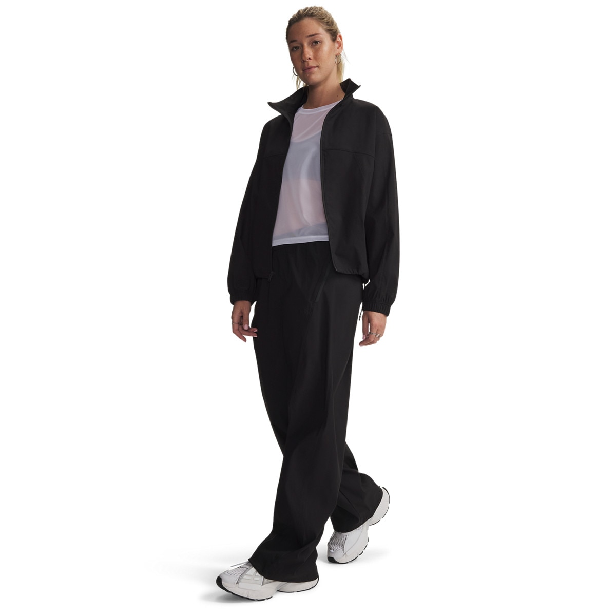 Damskie spodnie Under Armour Unstoppable Woven Pant - czarne