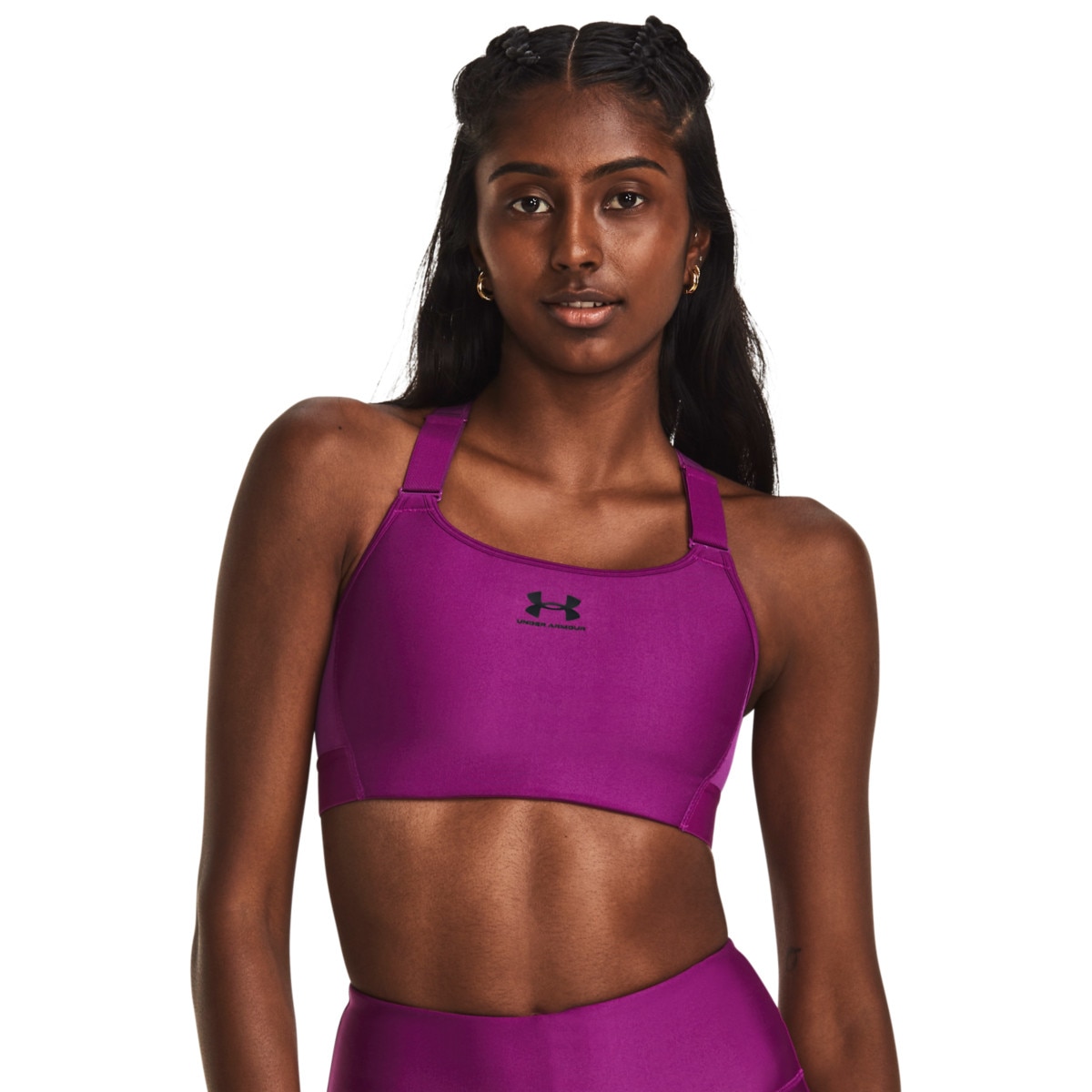 Biustonosz treningowy Under Armour UA HeatGear High - fioletowy