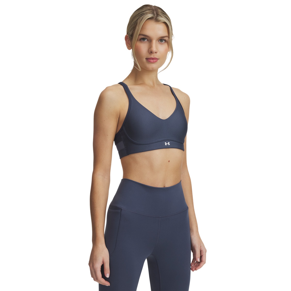 Biustonosz treningowy Under Armour UA Infinity Low 2.0 Bra - granatowy