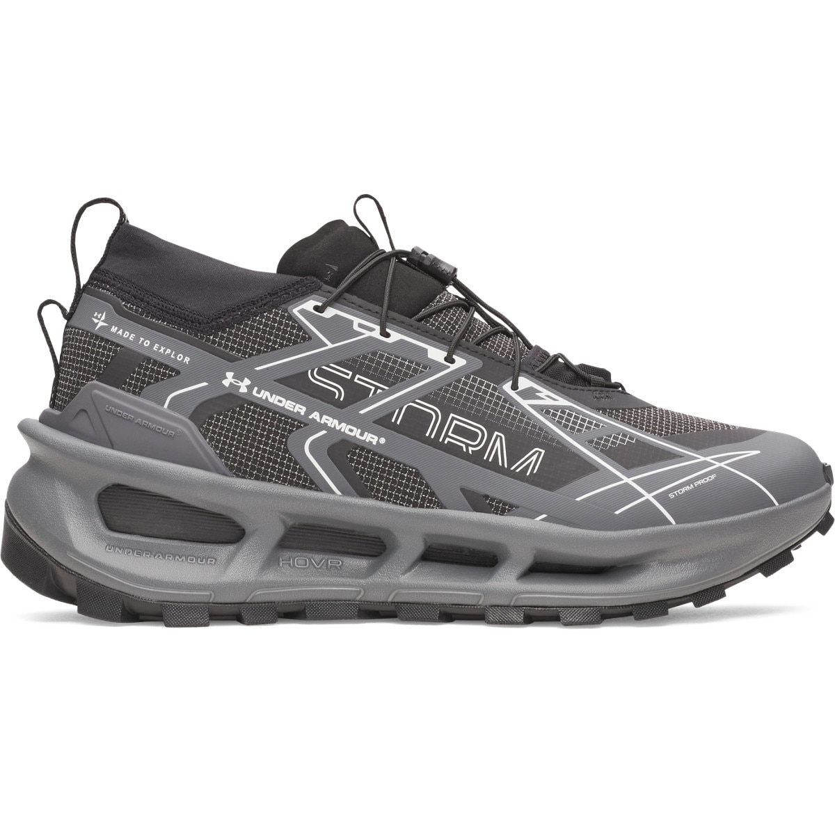 Buty do biegania w terenie uniseks Under Armour UA Explor Trail Waterproof - czarne