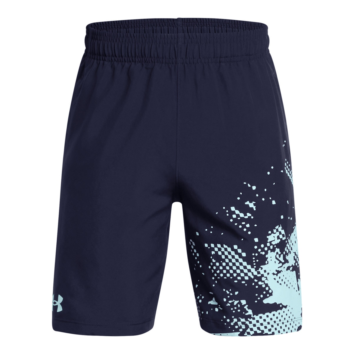 Chłopięce spodenki treningowe Under Armour UA Tech Woven Graphic Short - granatowe