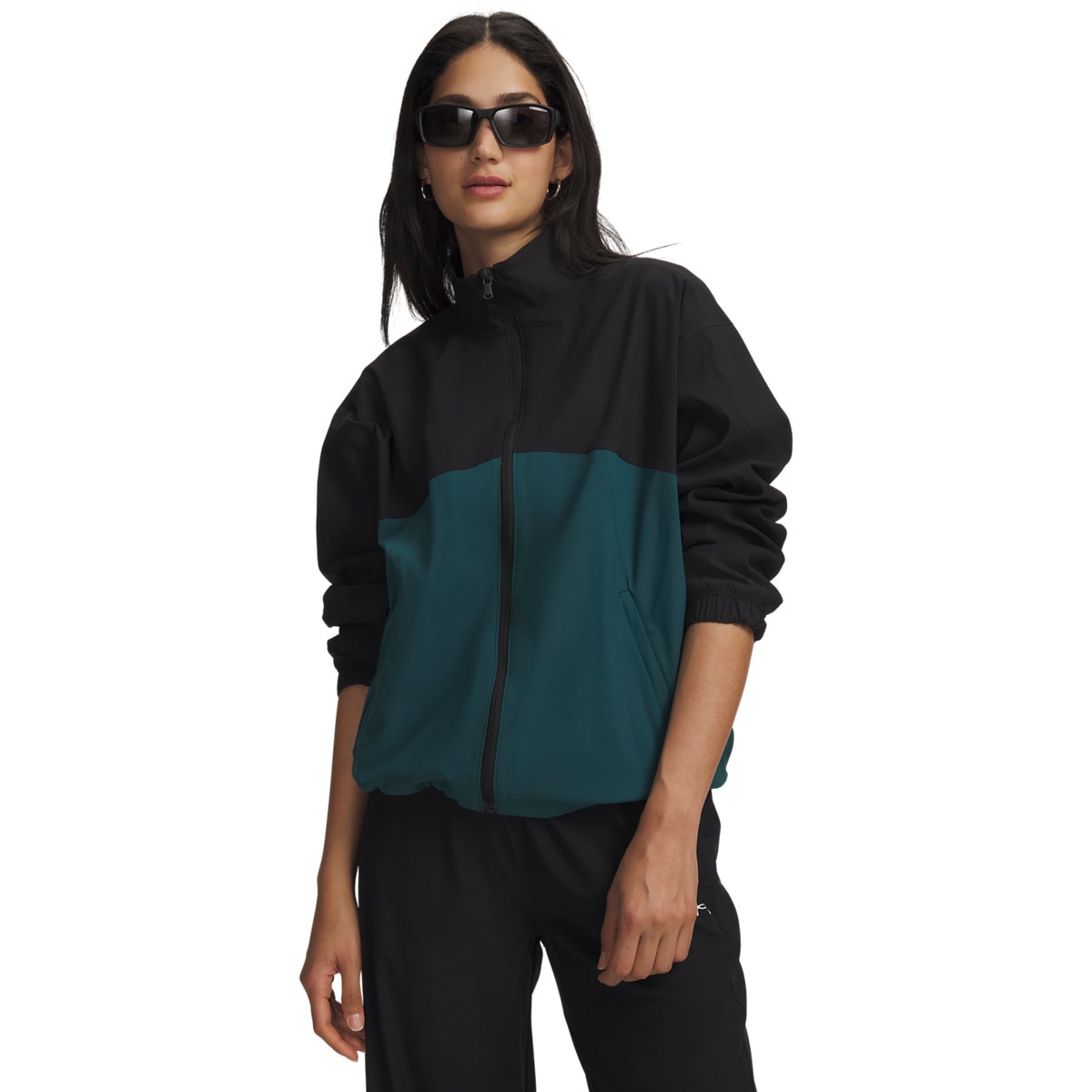 Damska kurtka Under Armour UA Unstoppable Woven FZ – turkusowa