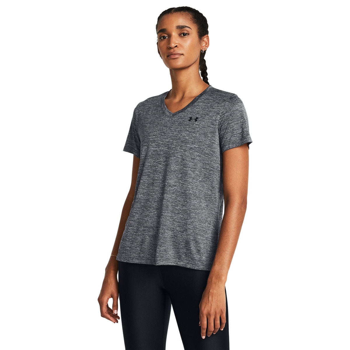 Damska koszulka treningowa Under Armour Tech SSV- Twist - szara