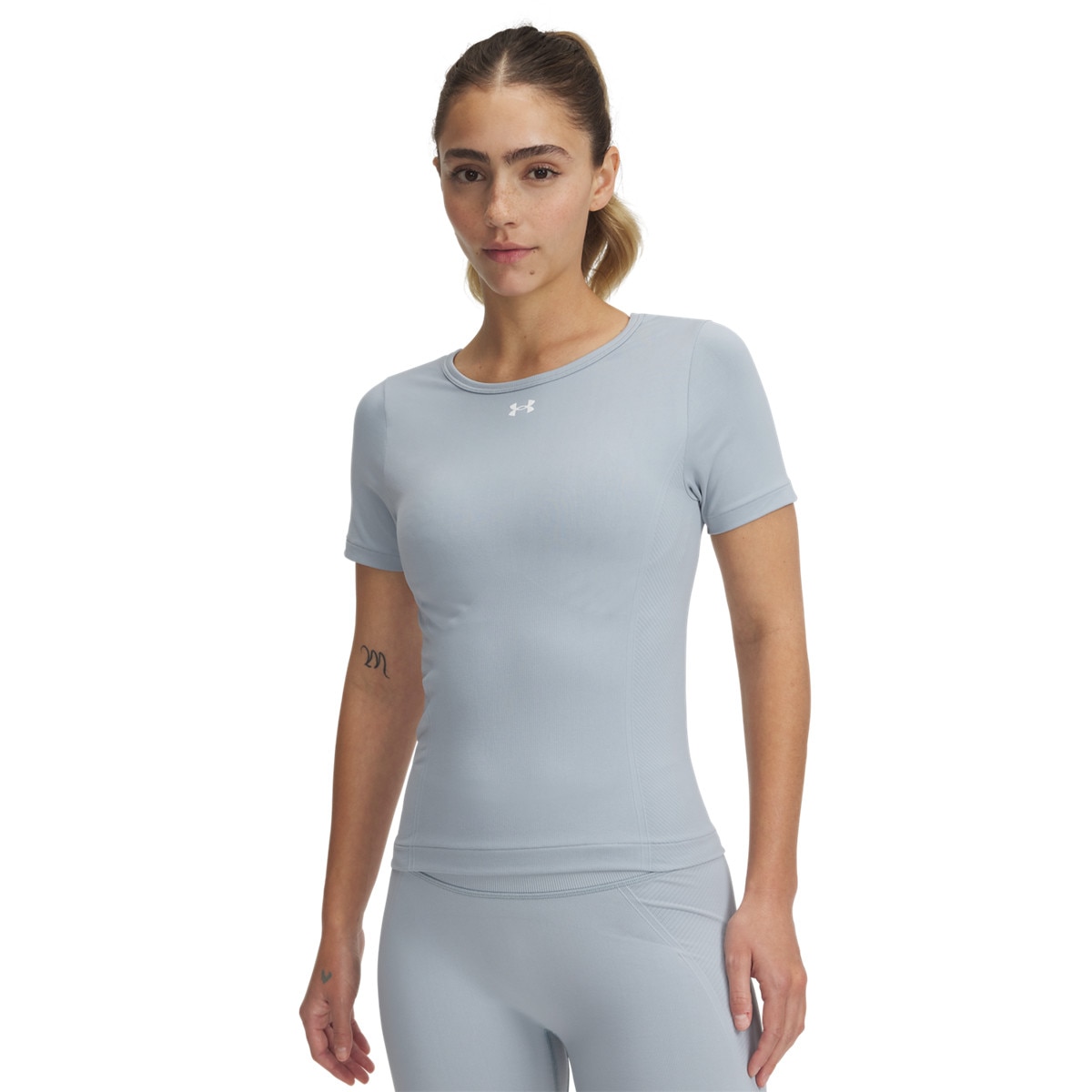 Damska koszulka treningowa Under Armour UA Vanish Seamless SS - niebieska