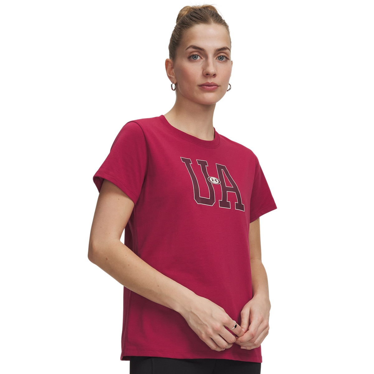 Damska koszulka z krótkim rękawem Under Armour UA W ICON FLCE GRAPHC SS - czerwona
