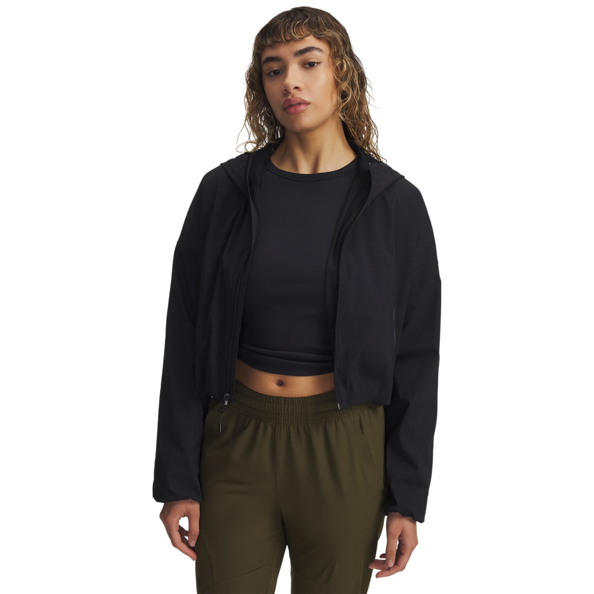 Damska kurtka treningowa Under Armour Unstoppable Woven Ripstop - czarna