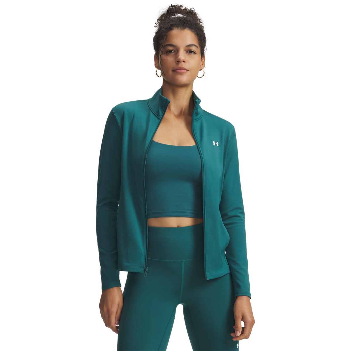 Damski longsleeve treningowy rozpinany Under Armour Motion Jacket Emea - zielony