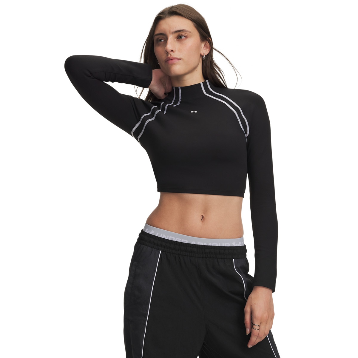 Damski longsleeve treningowy Under Armour Motion LS Mock - czarny