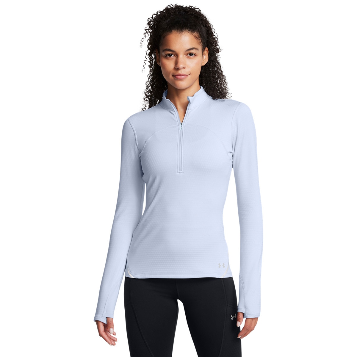 Damski longsleeve treningowy Under Armour Vanish Cw 1/2 Zip - niebieski