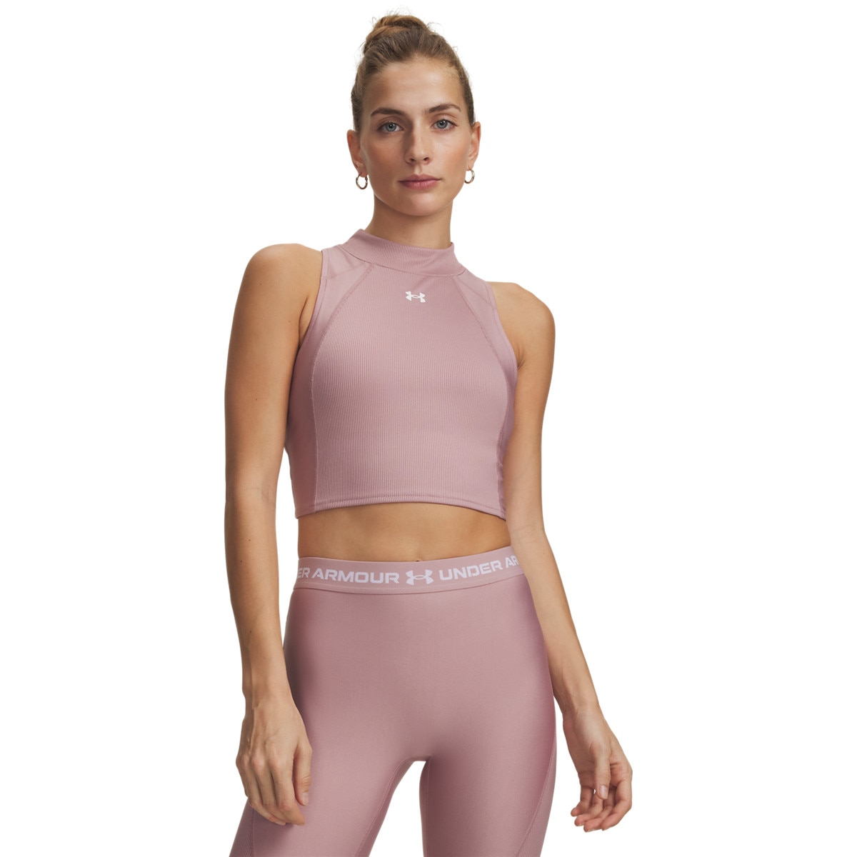Damski top treningowy Under Armour UA HeatGear Rib Tank - różowy