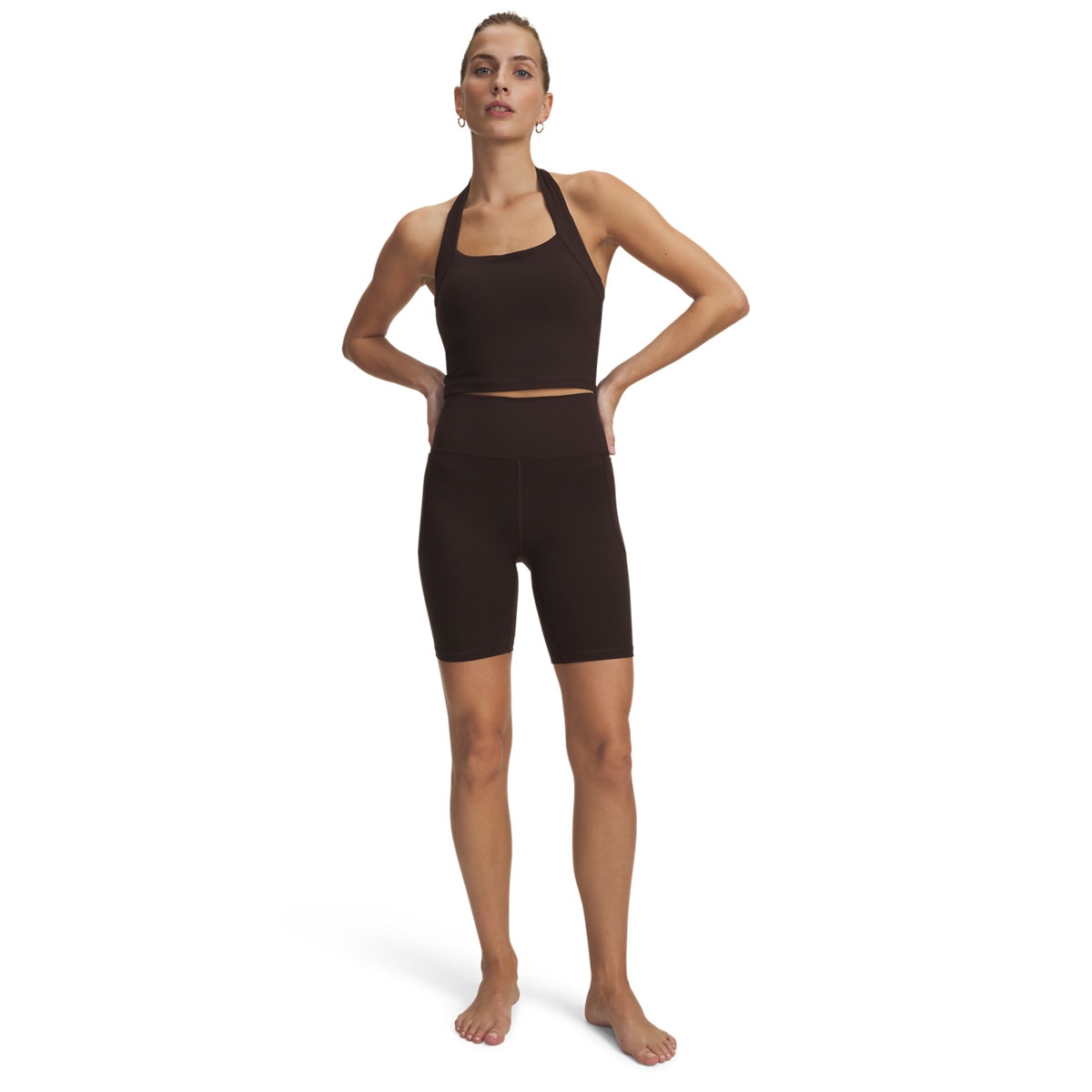 Damskie kolarki treningowe Under Armour Meridian Bike Short 7in - brązowe