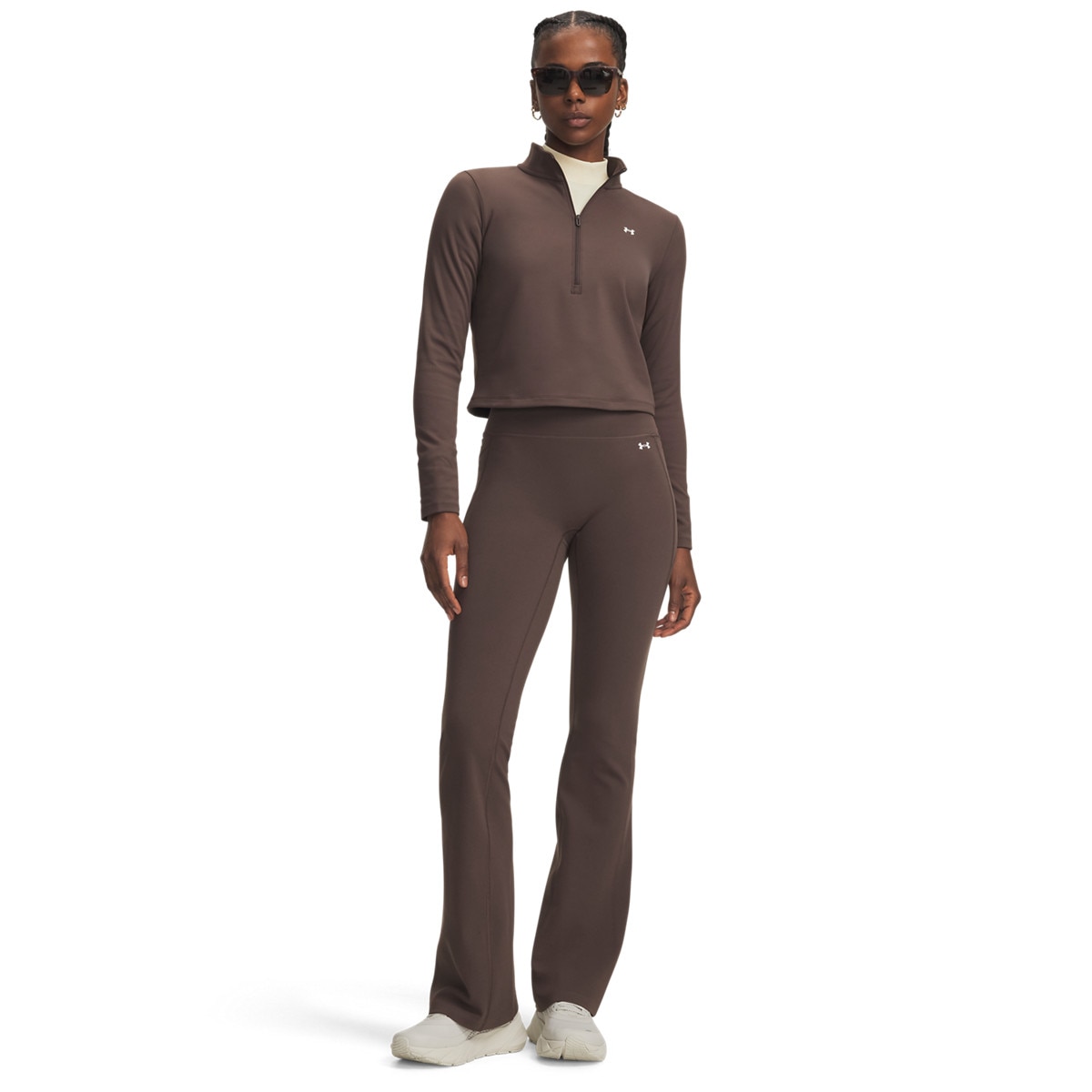 Damskie legginsy treningowe Under Armour Motion Boot Cut - brązowe