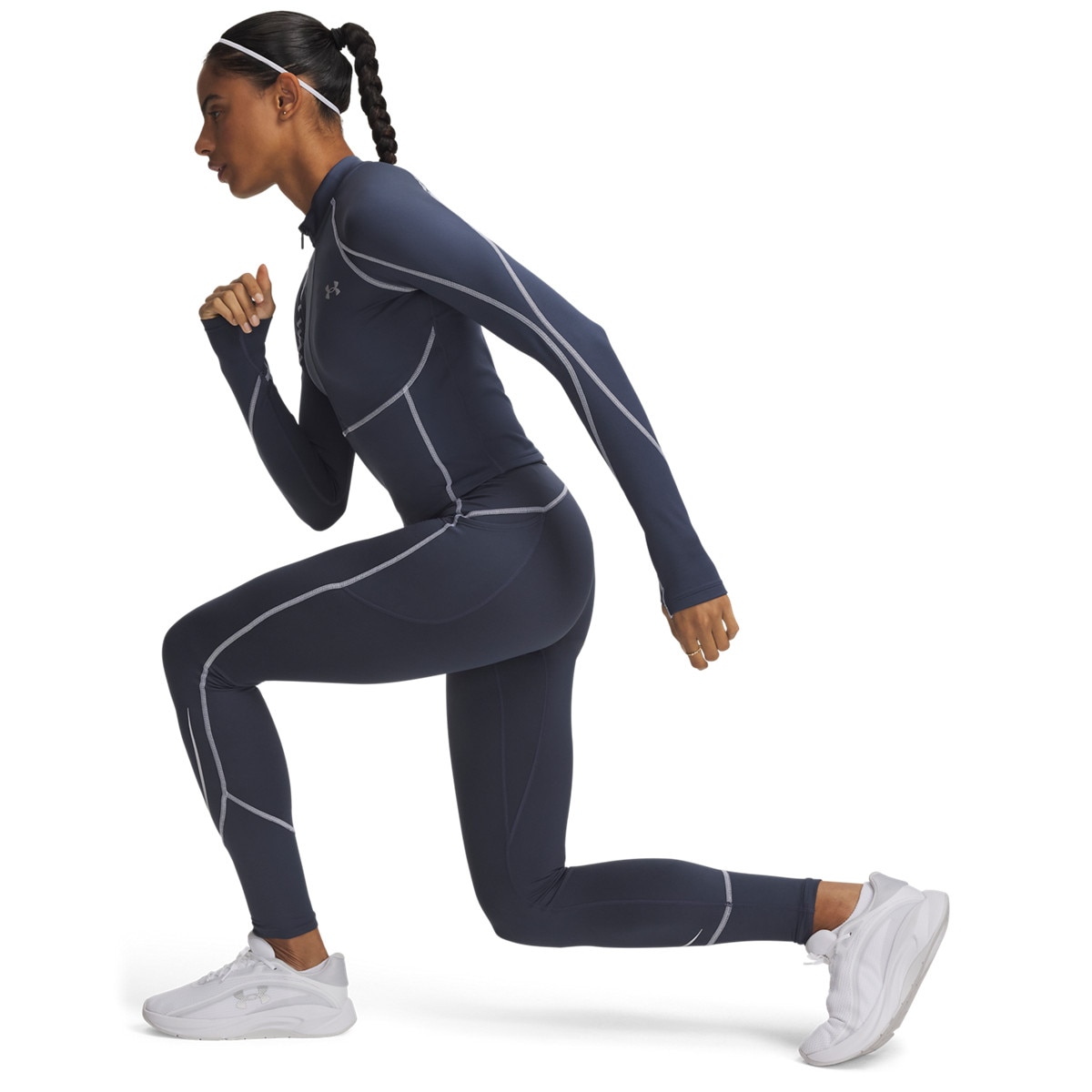 Damskie legginsy treningowe Under Armour UA ColdGear Elite Legging - denim