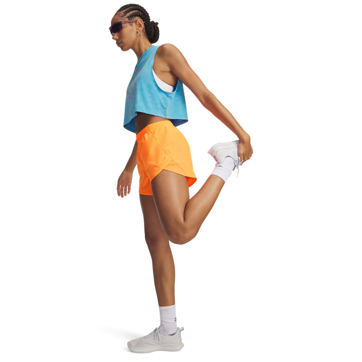 Damskie spodenki do biegania Under Armour UA Fly By 3'' Shorts - pomarańczowe