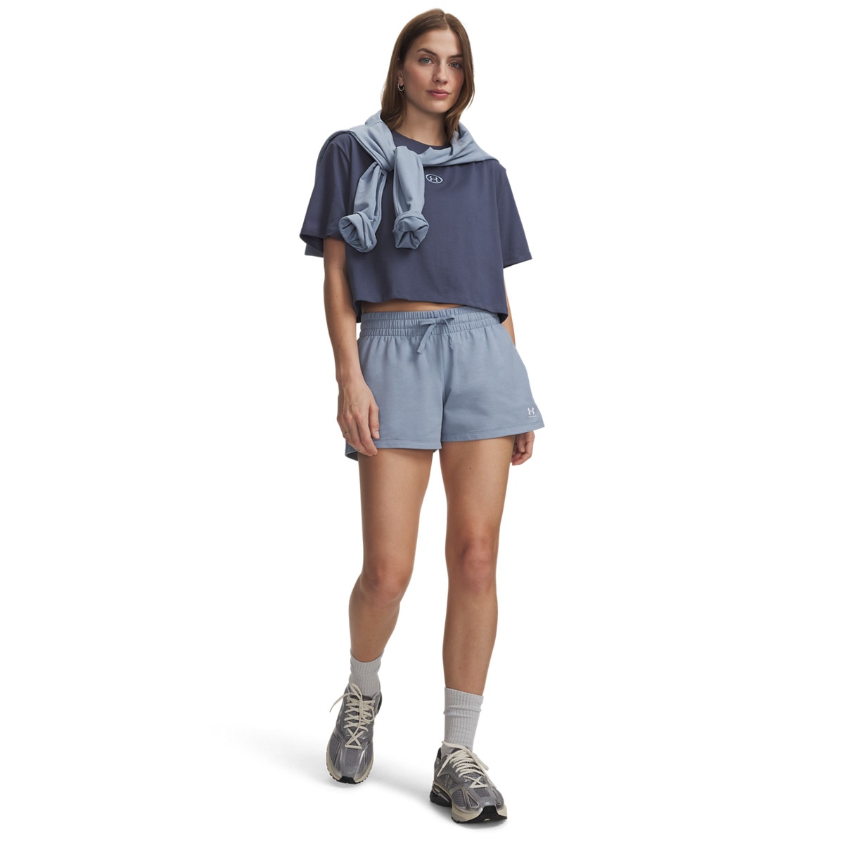 Damskie spodenki dresowe Under Armour UA Sport Terry Short - niebieskie