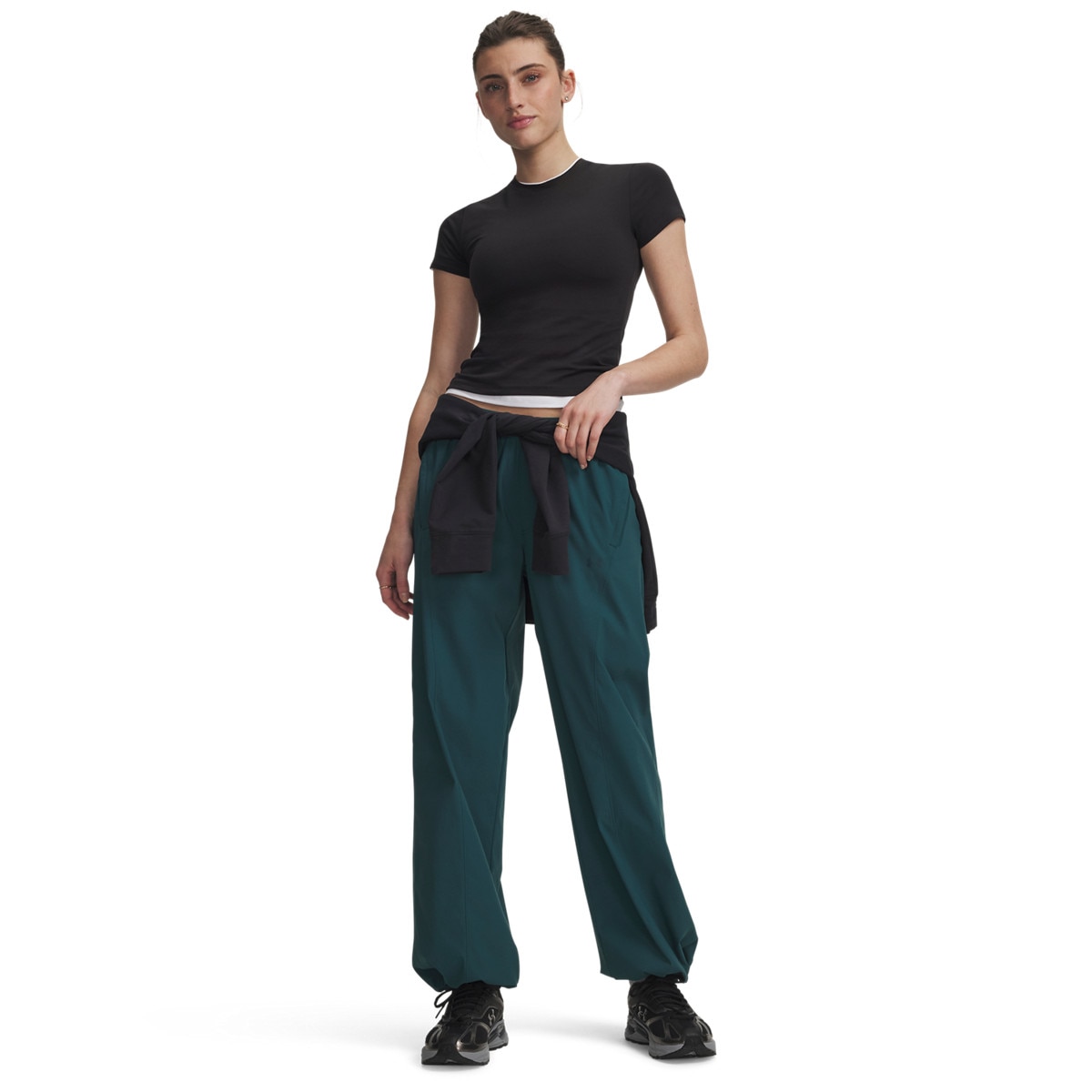 Damskie spodnie Under Armour Unstoppable Woven Pant - zielone