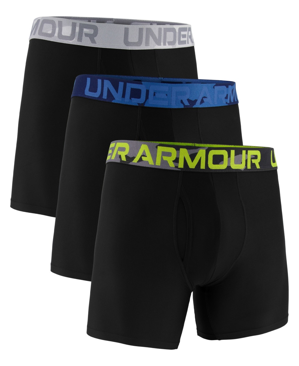 Męska bielizna treningowa (3-pack) Under Armour UA PERFORMANCE TECH - NOVELTY 3" 3pk - czarna