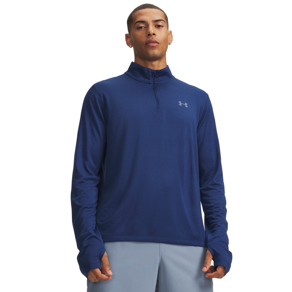 Męska bluza do biegania Under Armour UA Velociti 1/4 Zip - granatowa