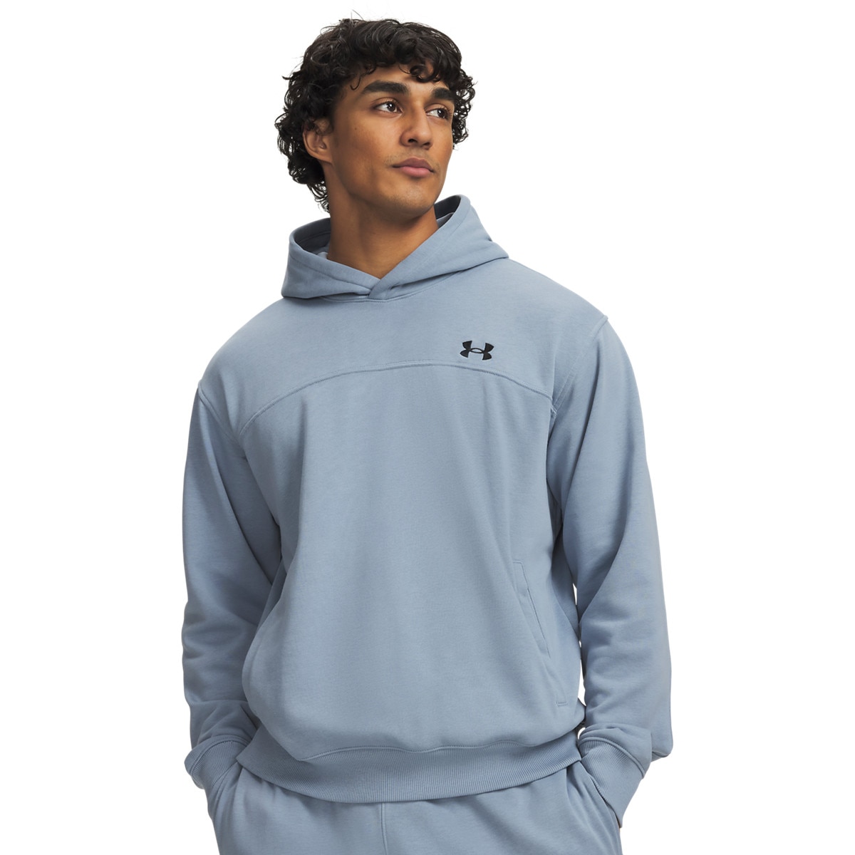 Męska bluza dresowa nierozpinana z kapturem Under Armour UA Rival Lightweight - niebieska