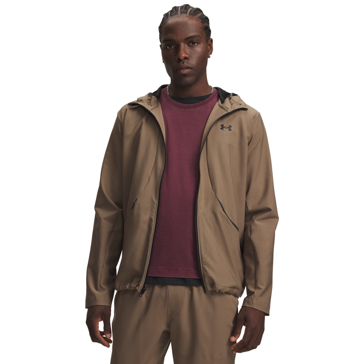 Męska bluza dresowa Under Armour UA Unstoppable Woven Jacket - brązowa