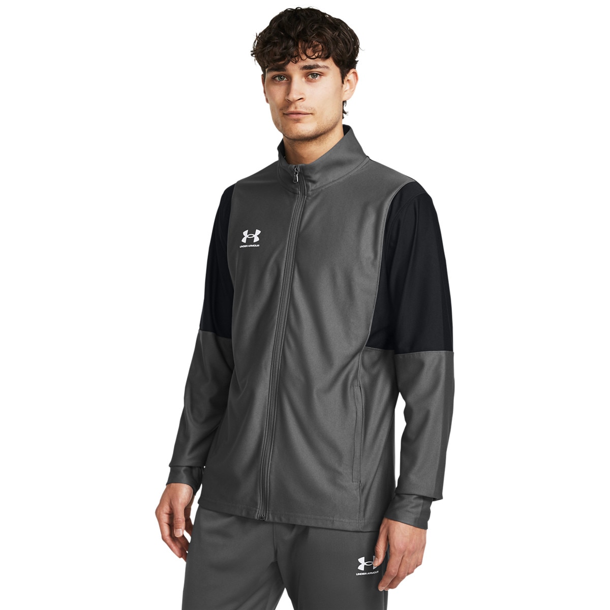 Męska bluza treningowa rozpinana Under Armour UA Challenger - szara