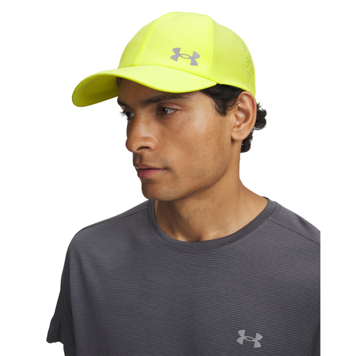 Męska czapka z daszkiem do biegania Under Armour M Iso-chill Launch Adj - żółta