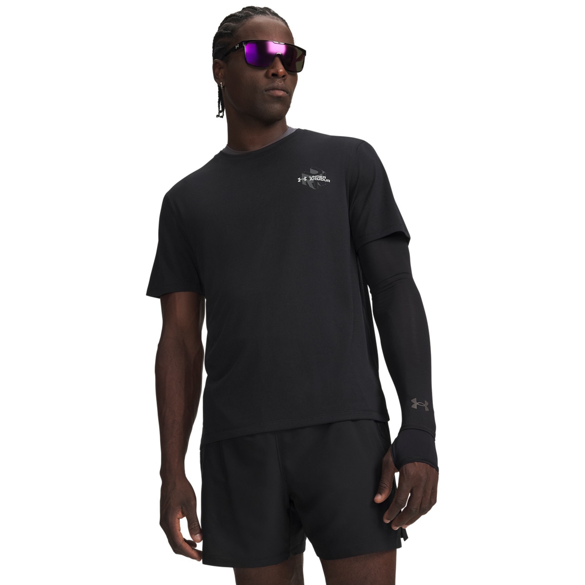 Męska koszulka do biegania Under Armour UA M Velociti Run Cube SS - czarna
