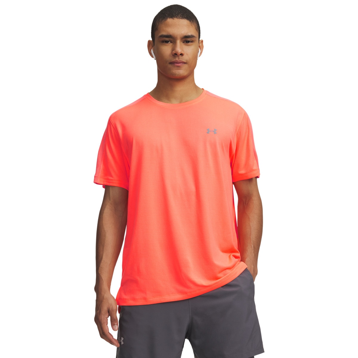 Męska koszulka do biegania Under Armour UA Velociti Reflect SS - pomarańczowa