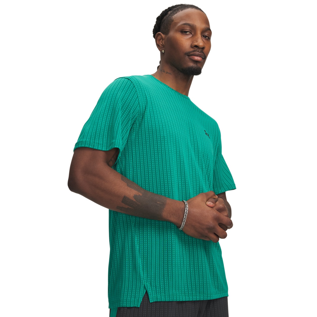 Męska koszulka treningowa Under Armour Tech Vent Jacquard - turkusowa