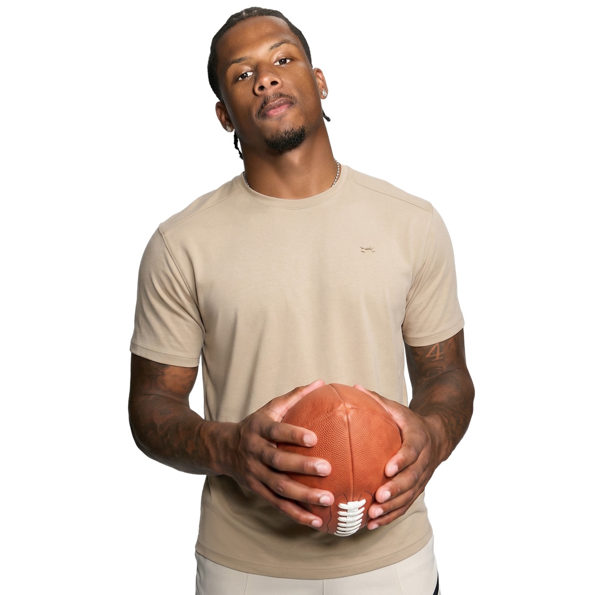 Męska koszulka treningowa Under Armour The Bouncy Tee - beżowa