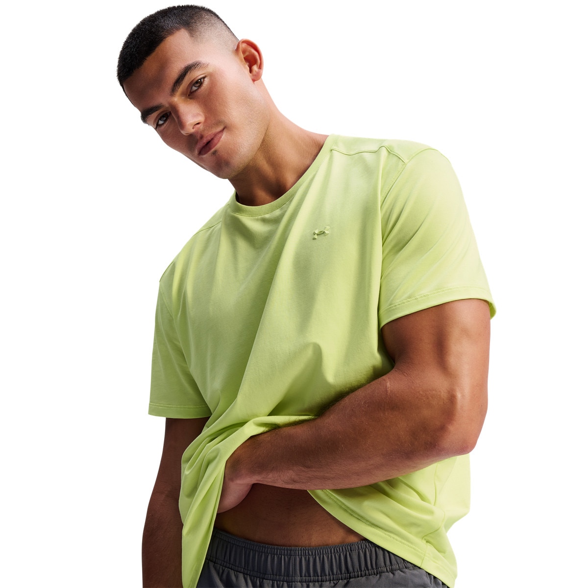 Męska koszulka treningowa Under Armour The Bouncy Tee - limonkowa