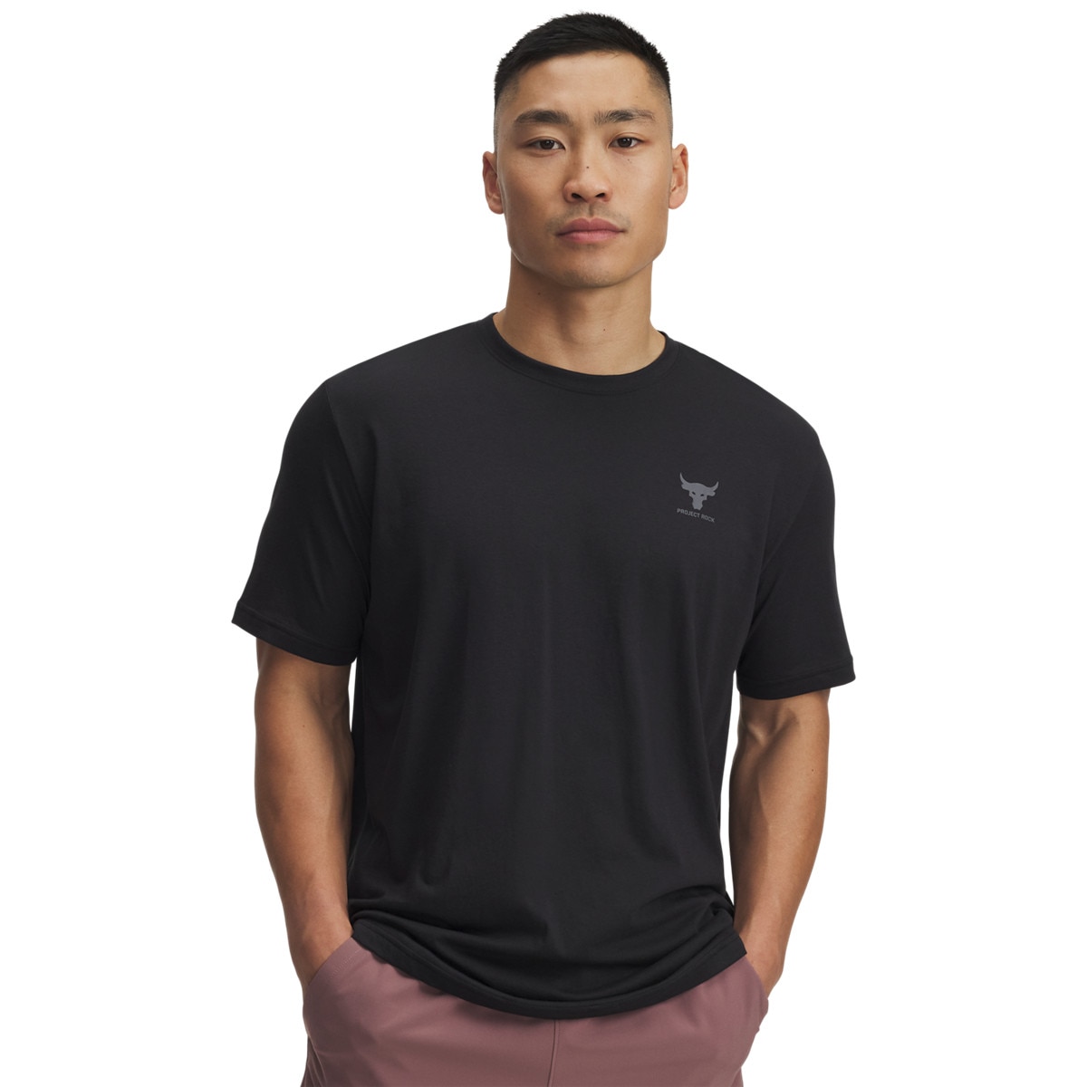 Męska koszulka treningowa Under Armour UA Pjt Rck Simple Branded SS - czarna