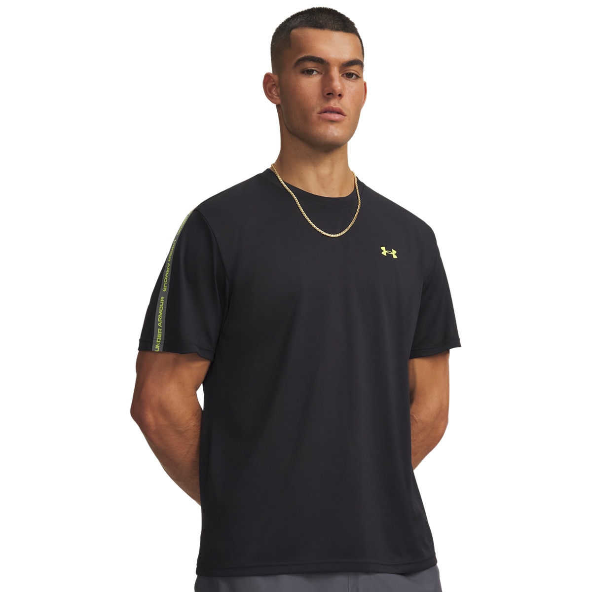 Męska koszulka treningowa Under Armour UA Tech Taping SS - czarna