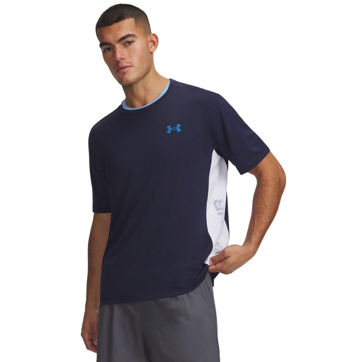 Męska koszulka treningowa Under Armour UA Tech Utility SS - granatowa