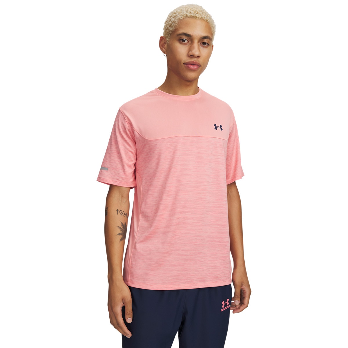 Męska koszulka treningowa Under Armour UA Tech Utility SS - różowa