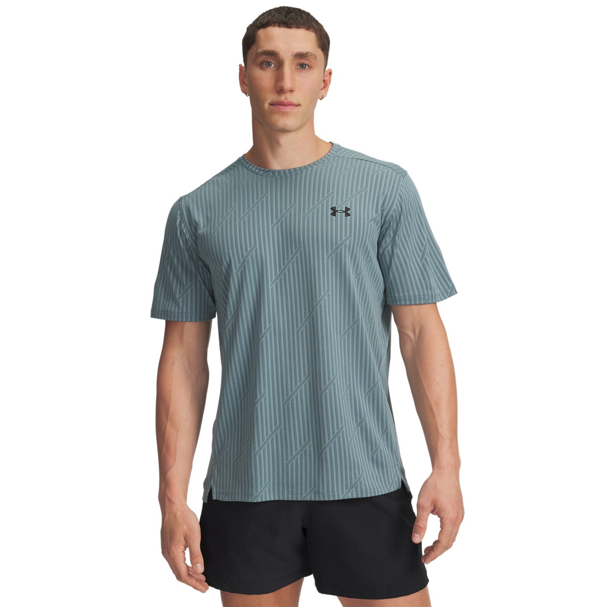 Męska koszulka treningowa Under Armour UA Tech Vent Jacquard - niebieska