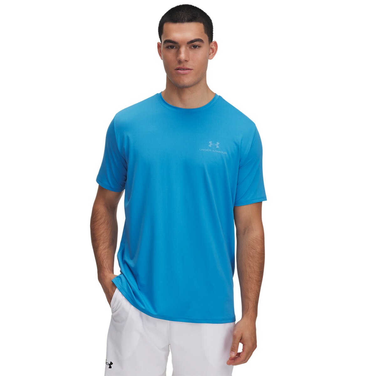 Męska koszulka treningowa Under Armour Vanish Energy SS - niebieska