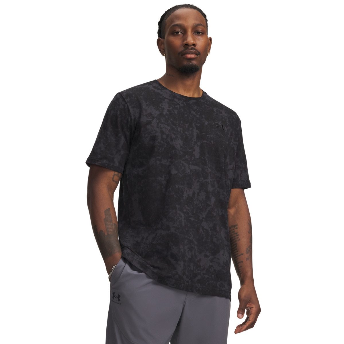 Męska koszulka z krótkim rękawem Under Armour UA M ICON SS NOVELTY - czarna