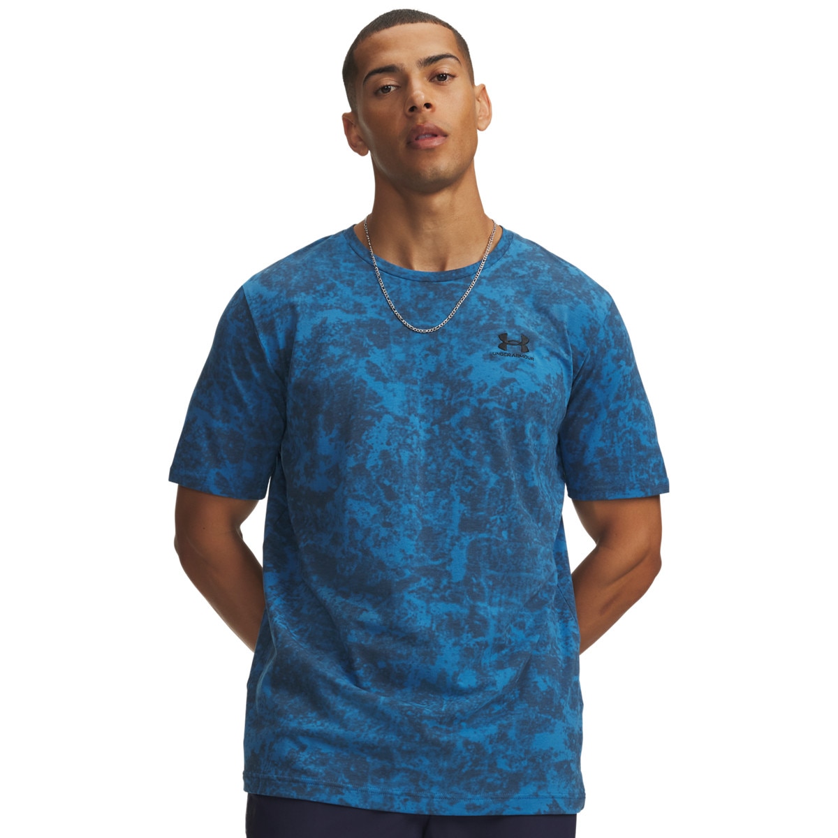 Męska koszulka z krótkim rękawem Under Armour UA M ICON SS NOVELTY - niebieska