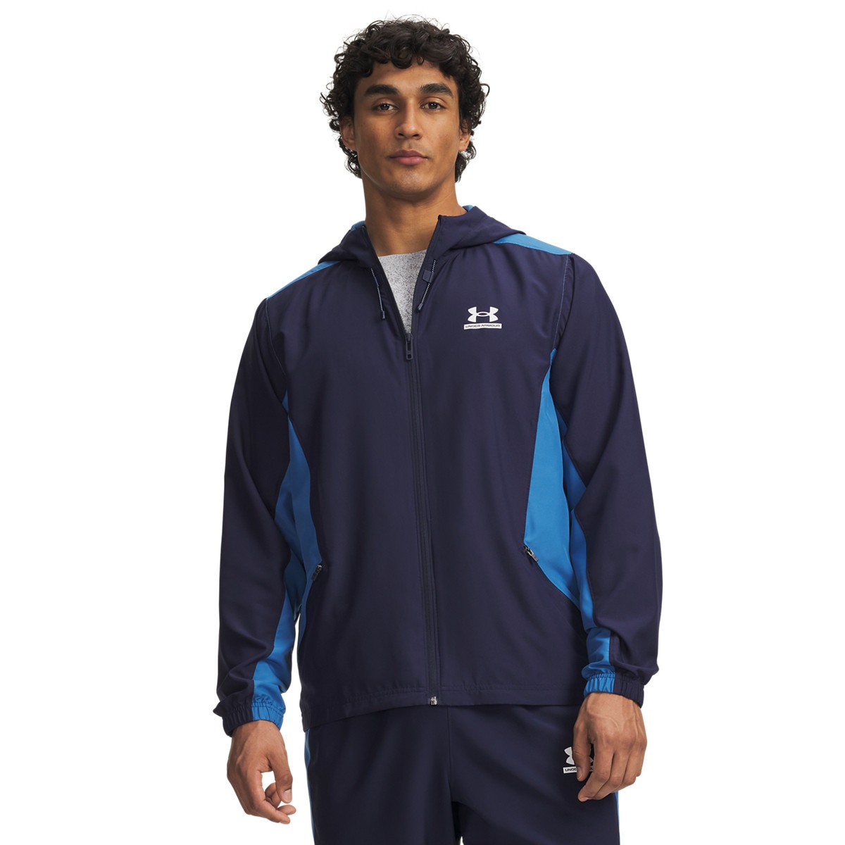 Męska kurtka treningowa Under Armour UA Tech Sport Woven Jacket - granatowa
