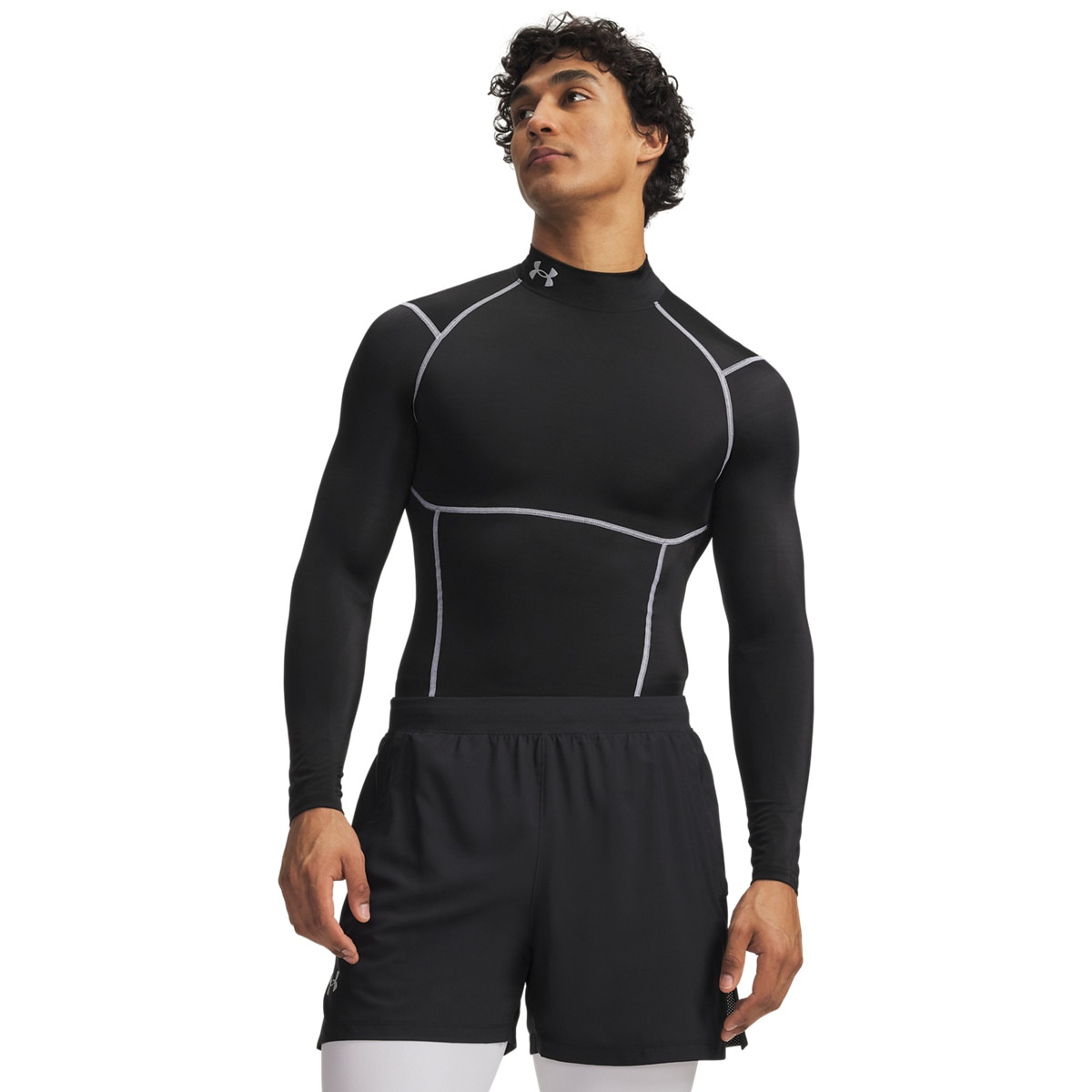 Męski longsleeve treningowy Under Armour UA HG Elite Comp Mock LS - czarny
