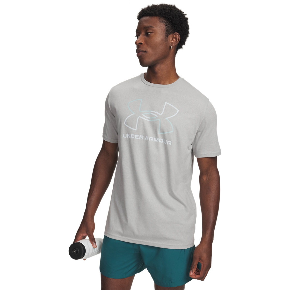 Męski t-shirt z nadrukiem Under Armour UA Gl Foundation Update SS - szary