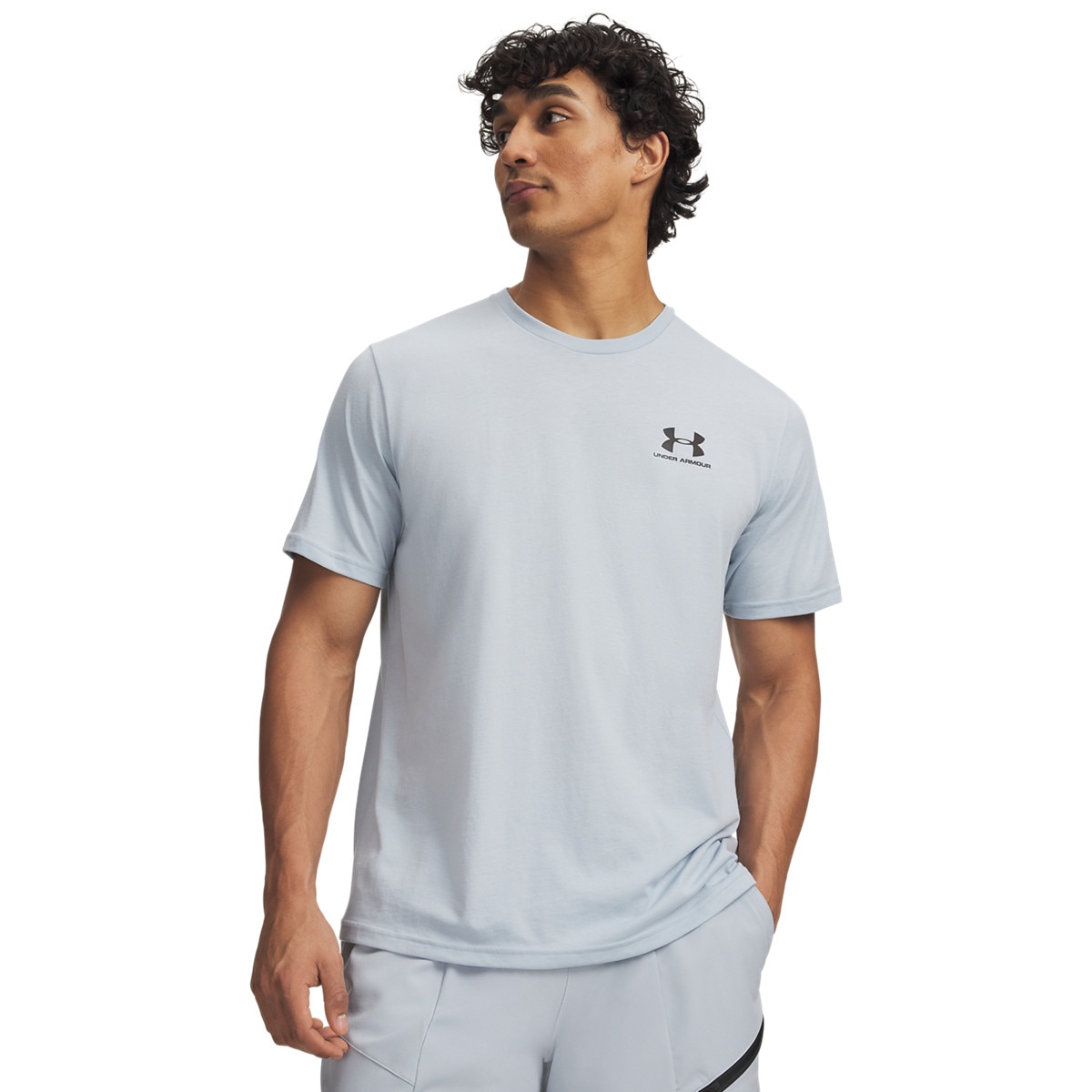 Męski t-shirt z nadrukiem Under Armour UA M Sportstyle LC SS - niebieski