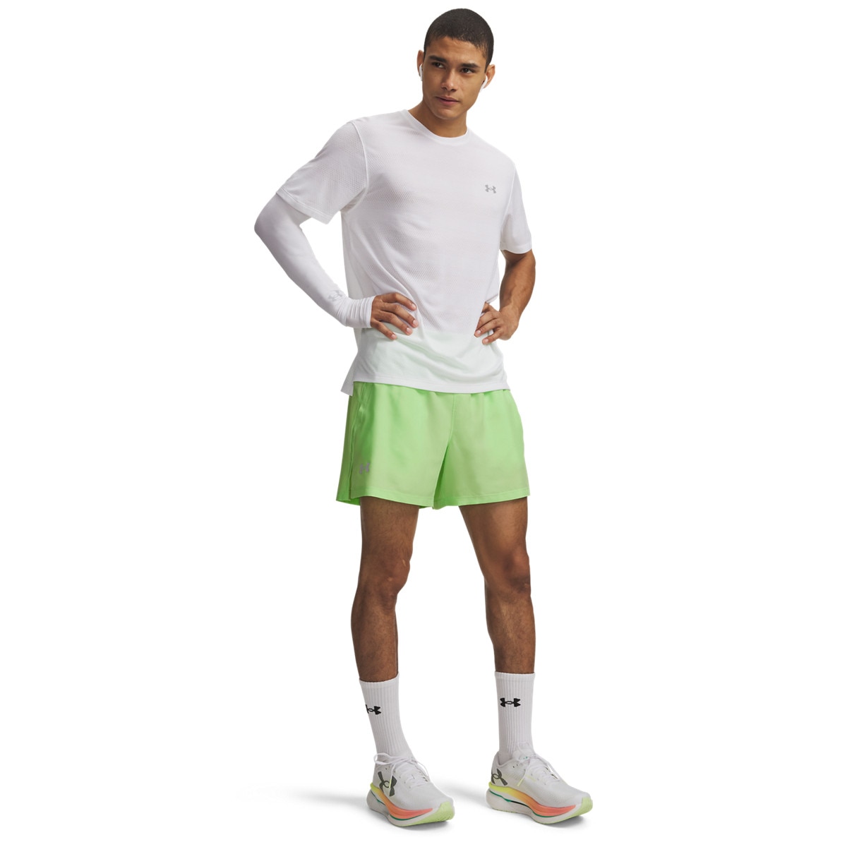 Męskie spodenki do biegania Under Armour UA Launch 5'' Short - zielone