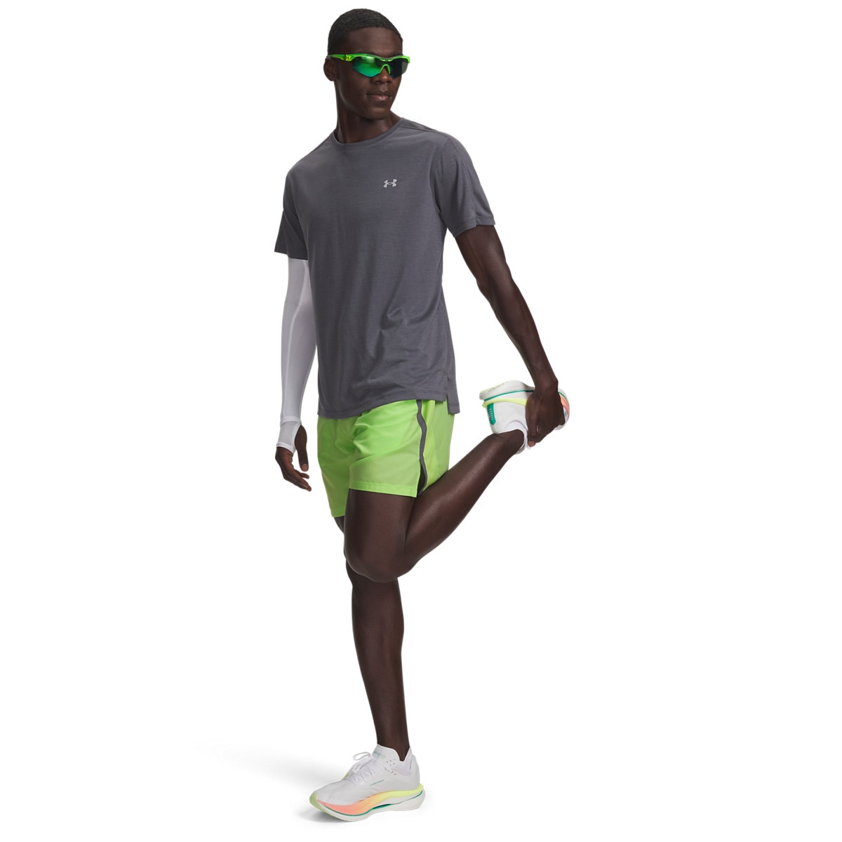 Męskie spodenki do biegania Under Armour UA Launch 7'' Short - zielone