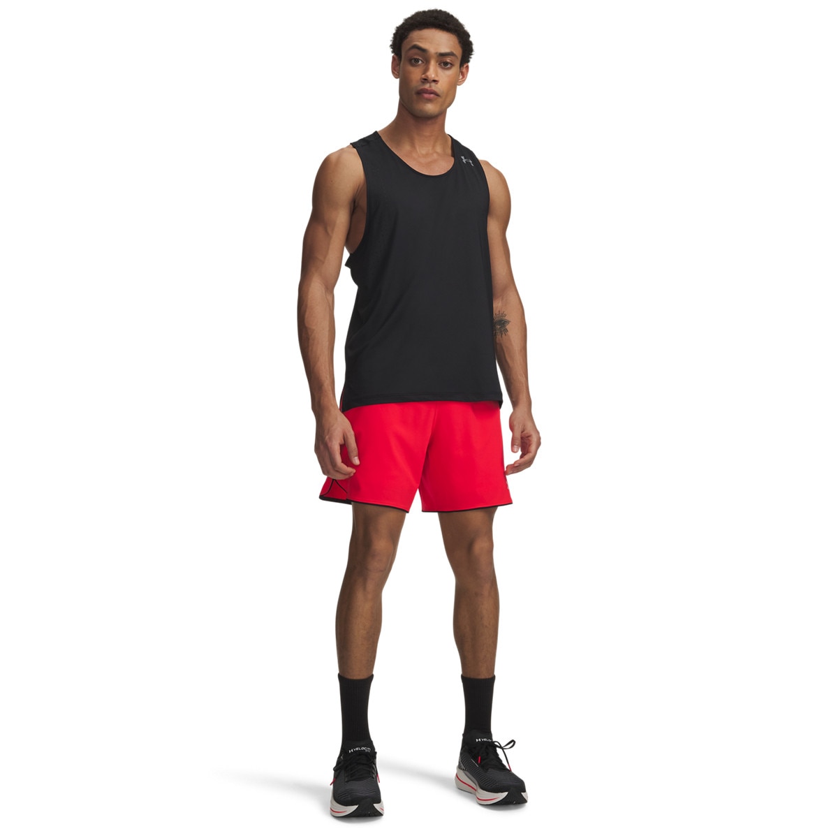 Męskie spodenki do biegania Under Armour UA Velociti Pro 2-in-1 Short - czerwone