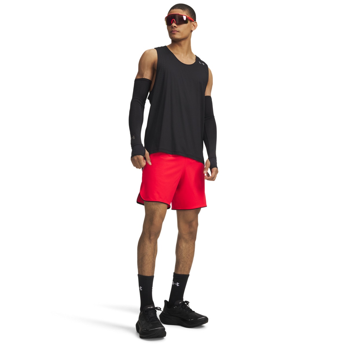Męskie spodenki do biegania Under Armour UA Velociti Pro 7in Short - czerwone