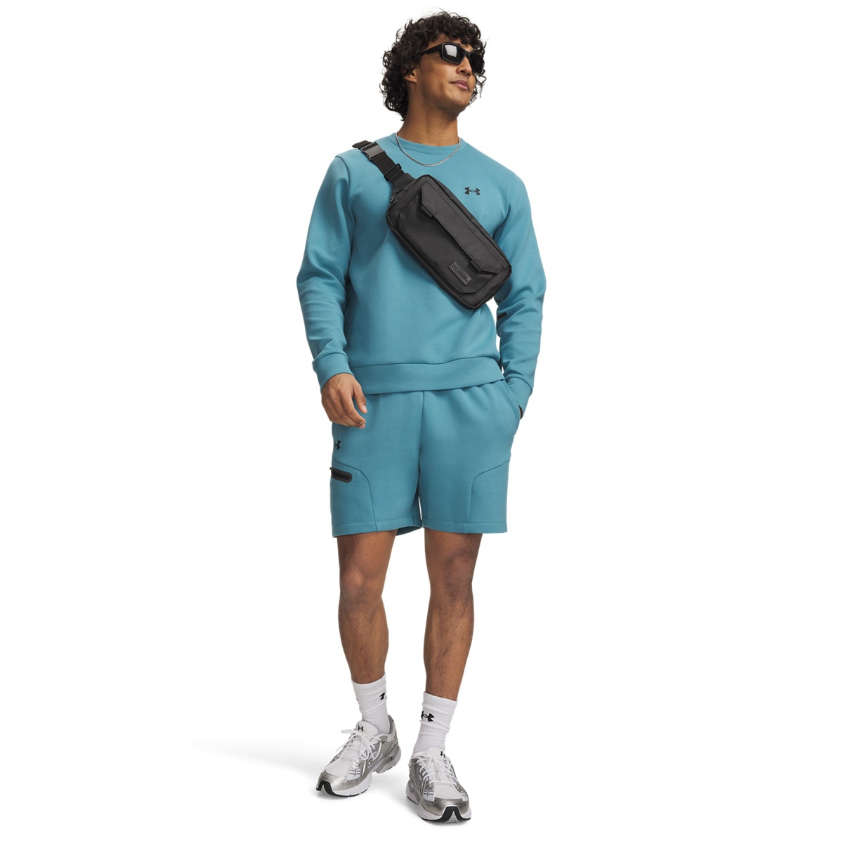 Męskie spodenki treningowe Under Armour UA Unstoppable Flc Shorts - niebieskie